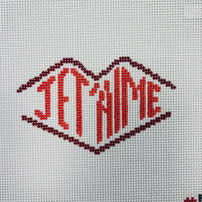 JE T’AIME needlepoint canvas - Bargello Needlepoint