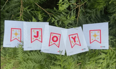 JOY GARLAND needlepoint canvas - Bargello Needlepoint