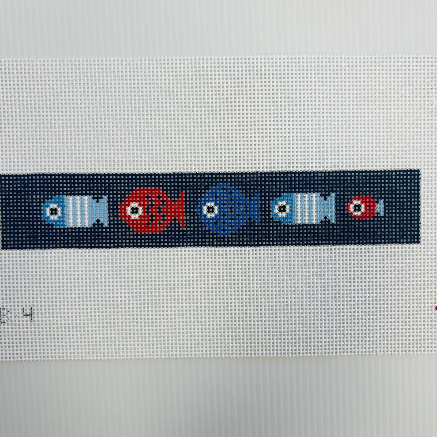 JUST KEEP SWIMMING (NAVY) FOB needlepoint canvas - Bargello Needlepoint