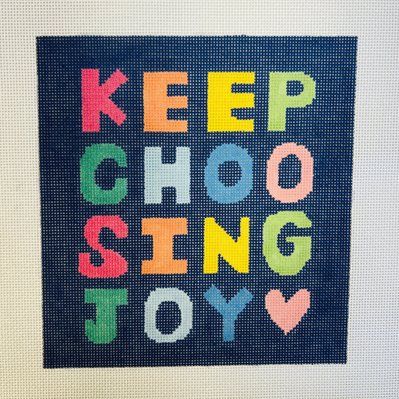 Keep Choosing Joy Large needlepoint canvas - Bargello Needlepoint