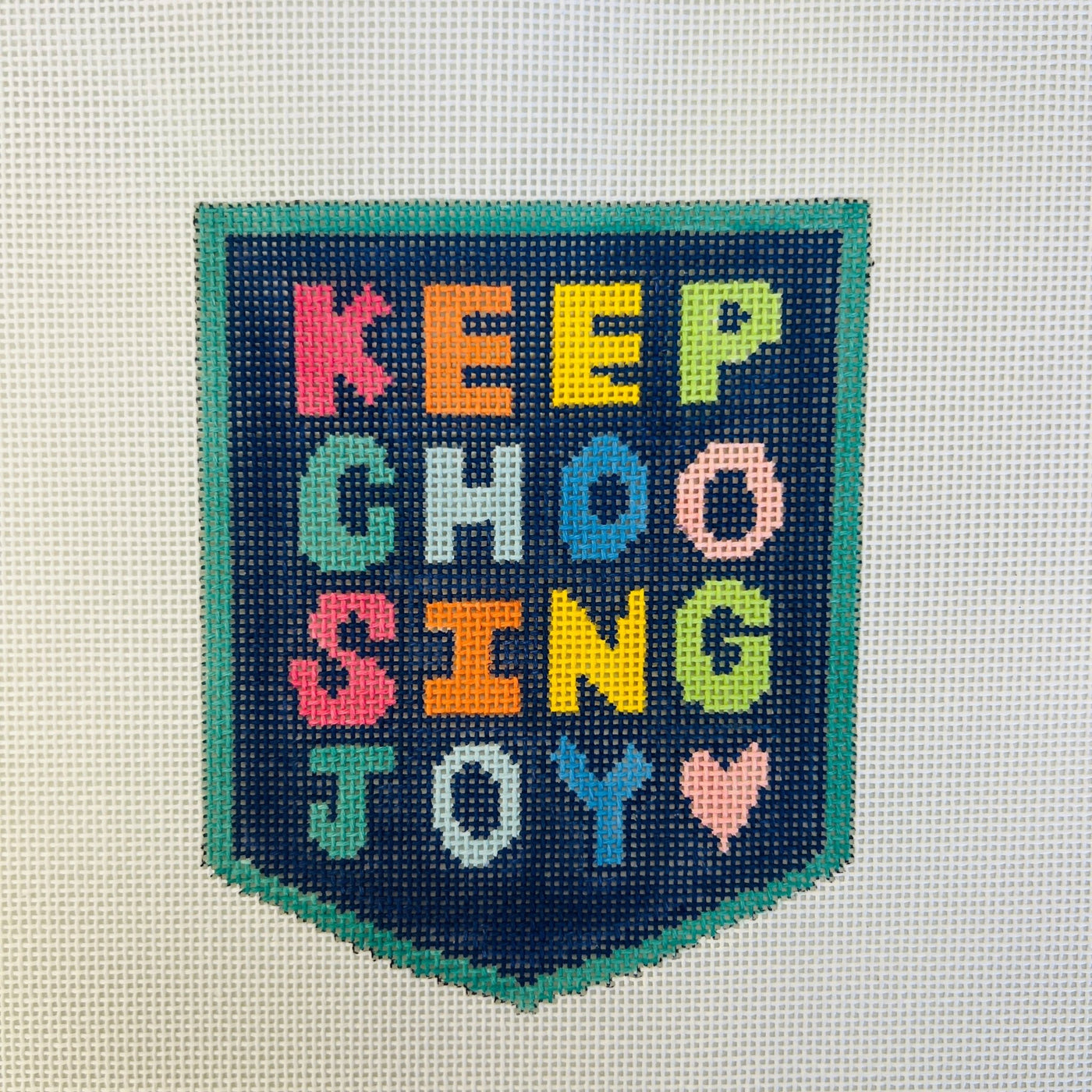 Keep Choosing Joy Small needlepoint canvas - Bargello Needlepoint