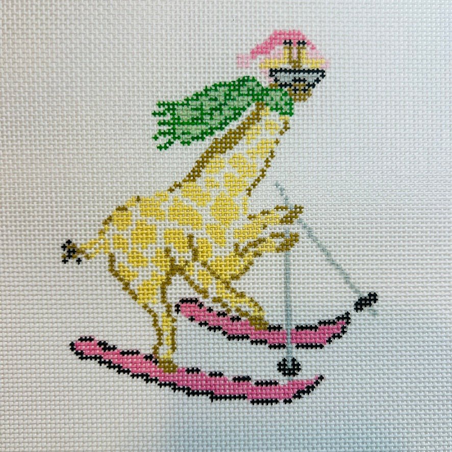 La Dolce Vita - Alpine Giraffe needlepoint canvas - Bargello Needlepoint