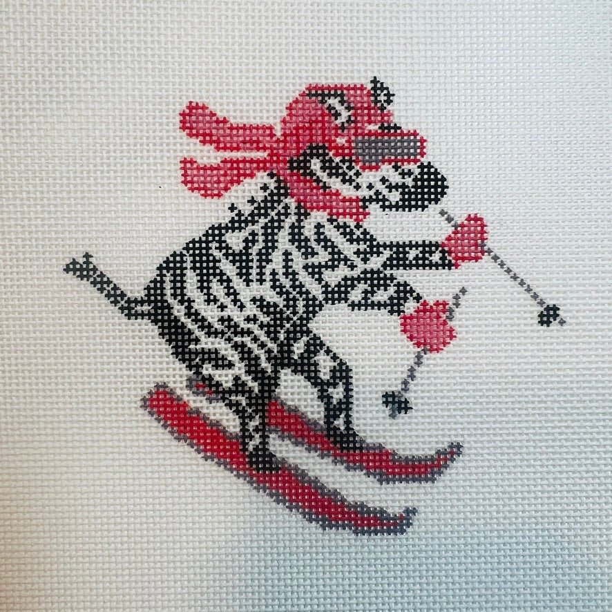 La Dolce Vita - Alpine Zebra  needlepoint canvas - Bargello Needlepoint