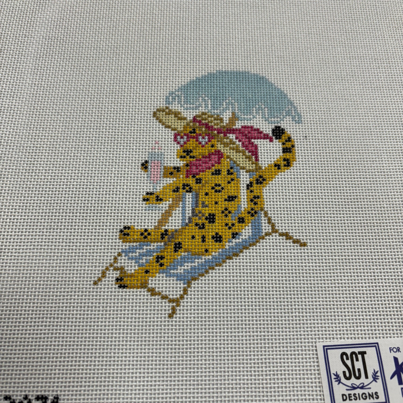 La Dolce Vita - Riviera Cheetah needlepoint canvas - Bargello Needlepoint