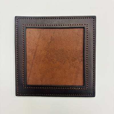 Leather Coaster for Self Finishing needlepoint canvas - Bargello Needlepoint