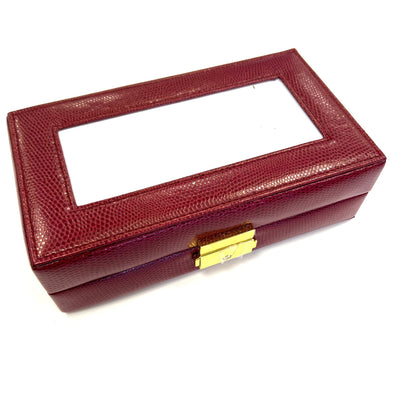 Leather Rectangular Jewelry Cases needlepoint canvas - Bargello Needlepoint