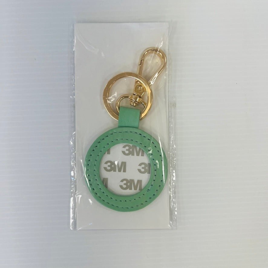 Leather Round Self - Finish Key Fob - Multiple Colors Available needlepoint canvas - Bargello Needlepoint