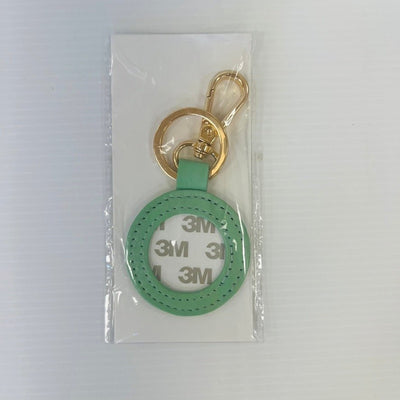 Leather Round Self - Finish Key Fob - Multiple Colors Available needlepoint canvas - Bargello Needlepoint