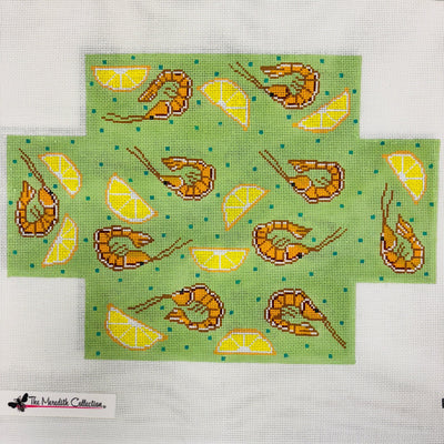 Lemony Shrimpit Brick Cover needlepoint canvas - Bargello Needlepoint