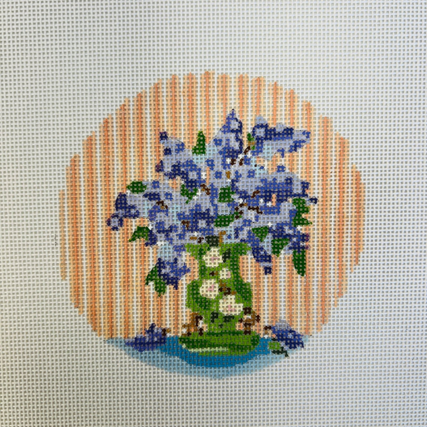 Lilac Ornament needlepoint canvas - Bargello Needlepoint