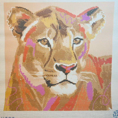 Lioness needlepoint canvas - Bargello Needlepoint