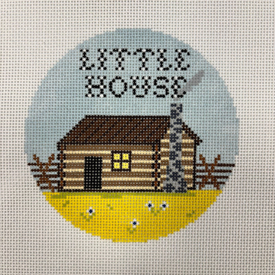 Litte House on the Prairie Ornament needlepoint canvas - Bargello Needlepoint