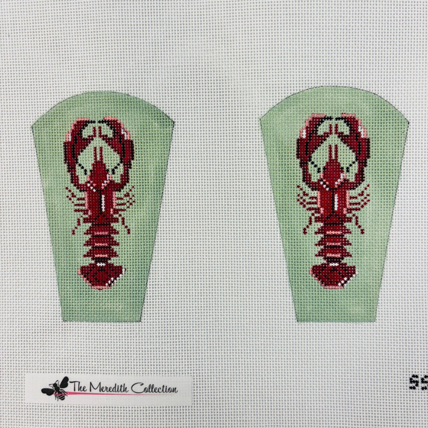 Lobstah Scissors Case needlepoint canvas - Bargello Needlepoint