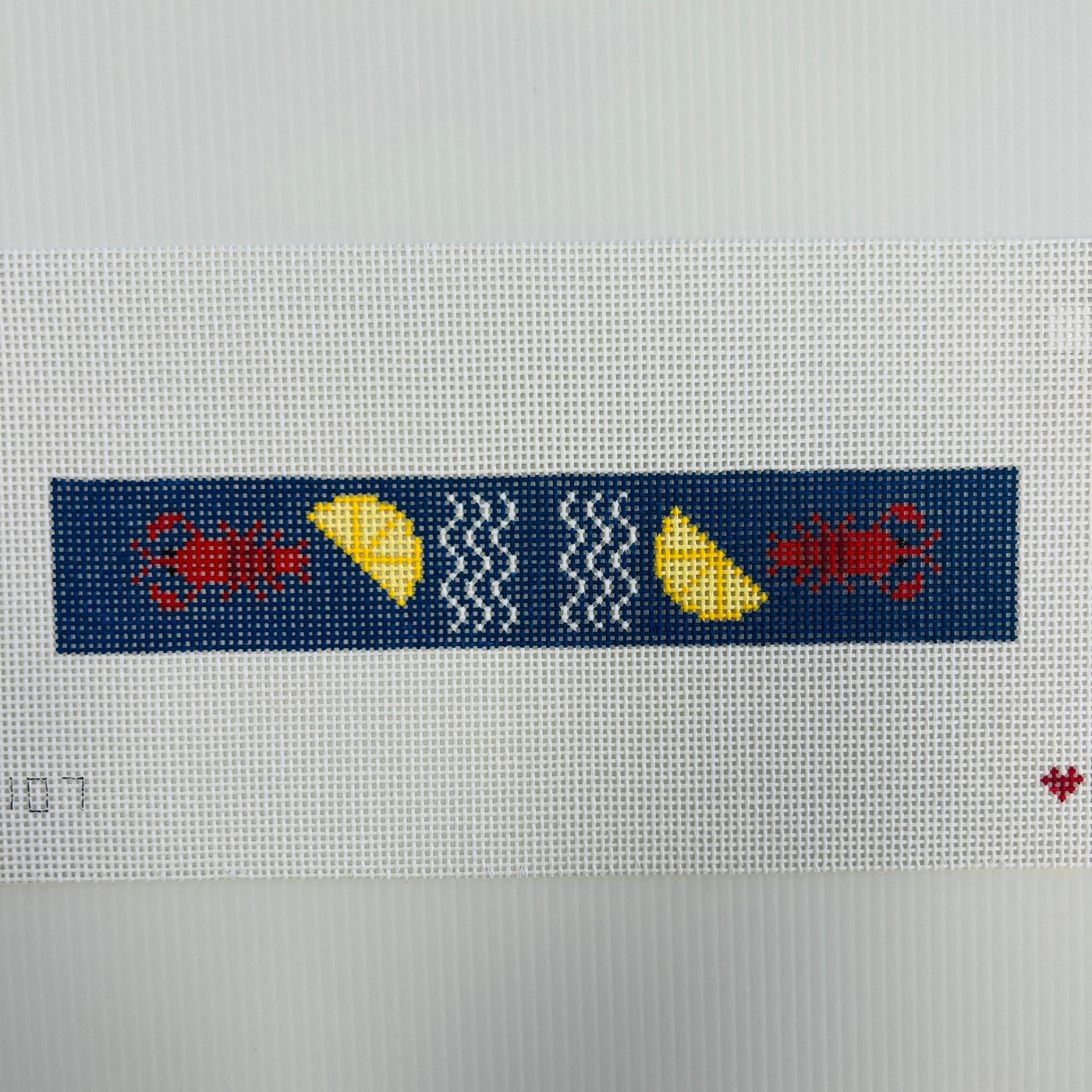 LOBSTER DINNER FOB needlepoint canvas - Bargello Needlepoint