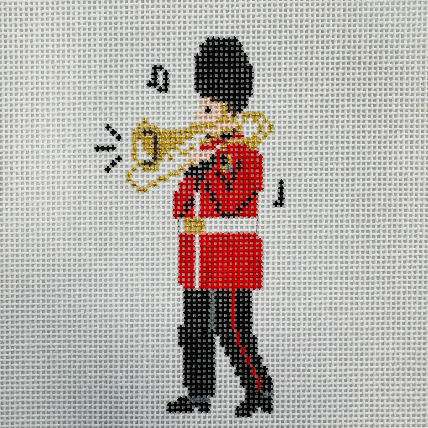London Guard Needlepoint Canvas - Trombone needlepoint canvas - Bargello Needlepoint