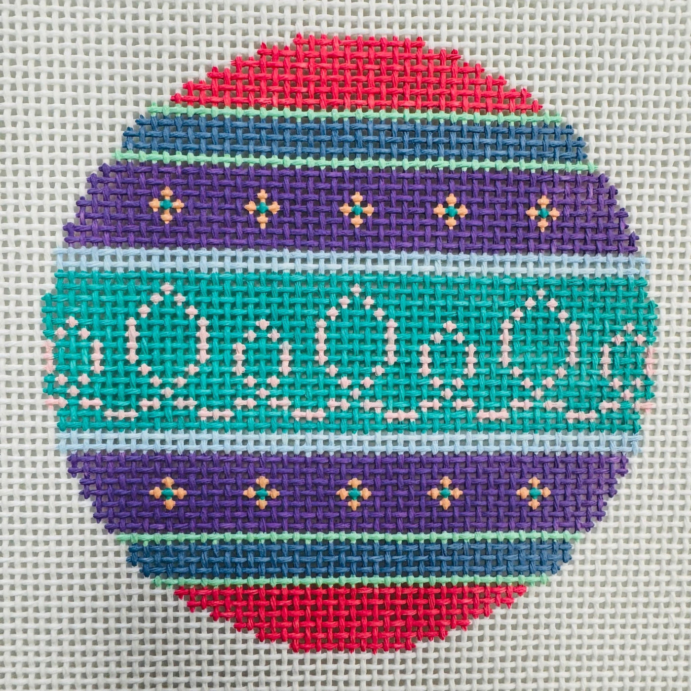 LOOP DE LOOP ORNAMENT needlepoint canvas - Bargello Needlepoint