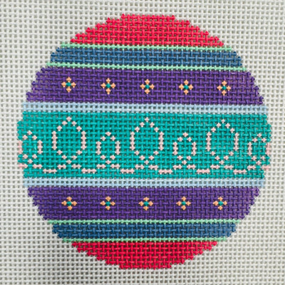 LOOP DE LOOP ORNAMENT needlepoint canvas - Bargello Needlepoint