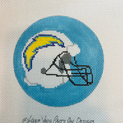 Los Angeles Chargers needlepoint canvas - Bargello Needlepoint
