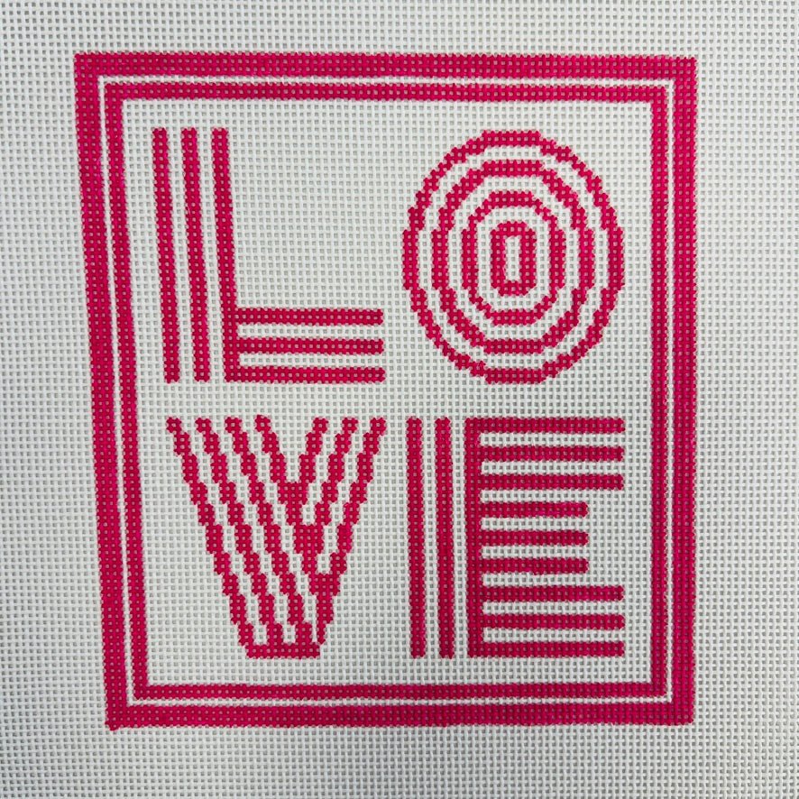 LOVE LINES needlepoint canvas - Bargello Needlepoint