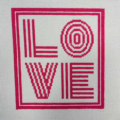 LOVE LINES needlepoint canvas - Bargello Needlepoint