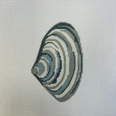 Low Tide Series - Quahog Shell needlepoint canvas - Bargello Needlepoint