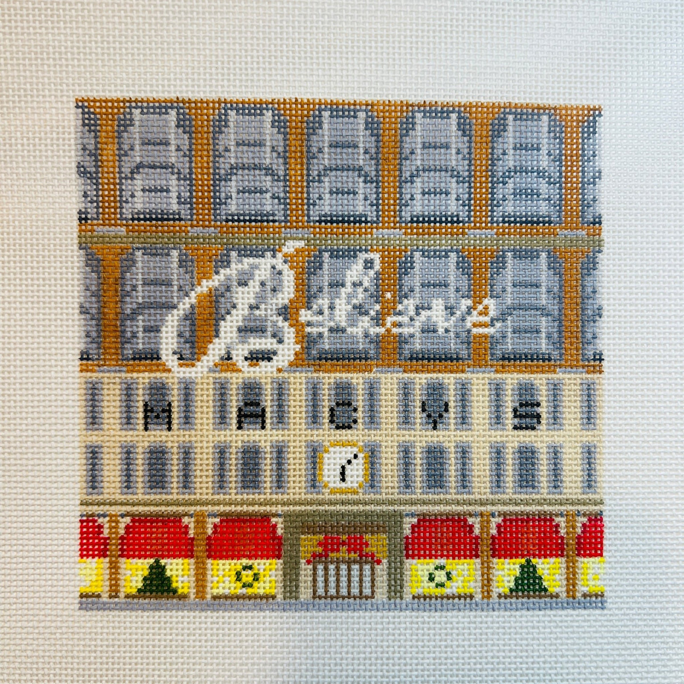 Macy's Believe Storefront needlepoint canvas - Bargello Needlepoint