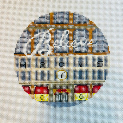 Macy's Believe Storefront Ornament needlepoint canvas - Bargello Needlepoint