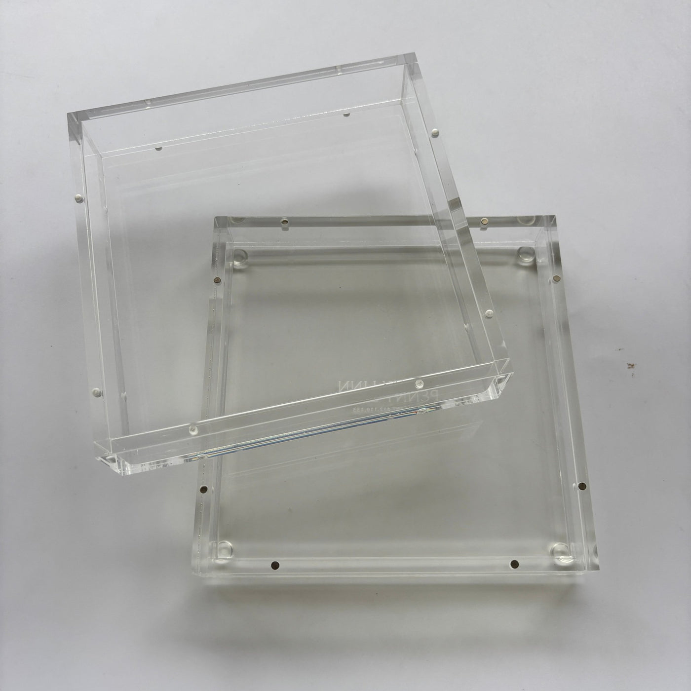 Magnet Style 5.75" x 5.75" Acrylic Tray for 5" Square Needlepoint Canvas Inserts needlepoint canvas - Bargello Needlepoint