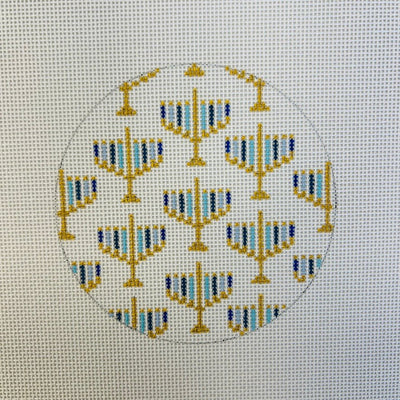 Menorah ornament needlepoint canvas - Bargello Needlepoint