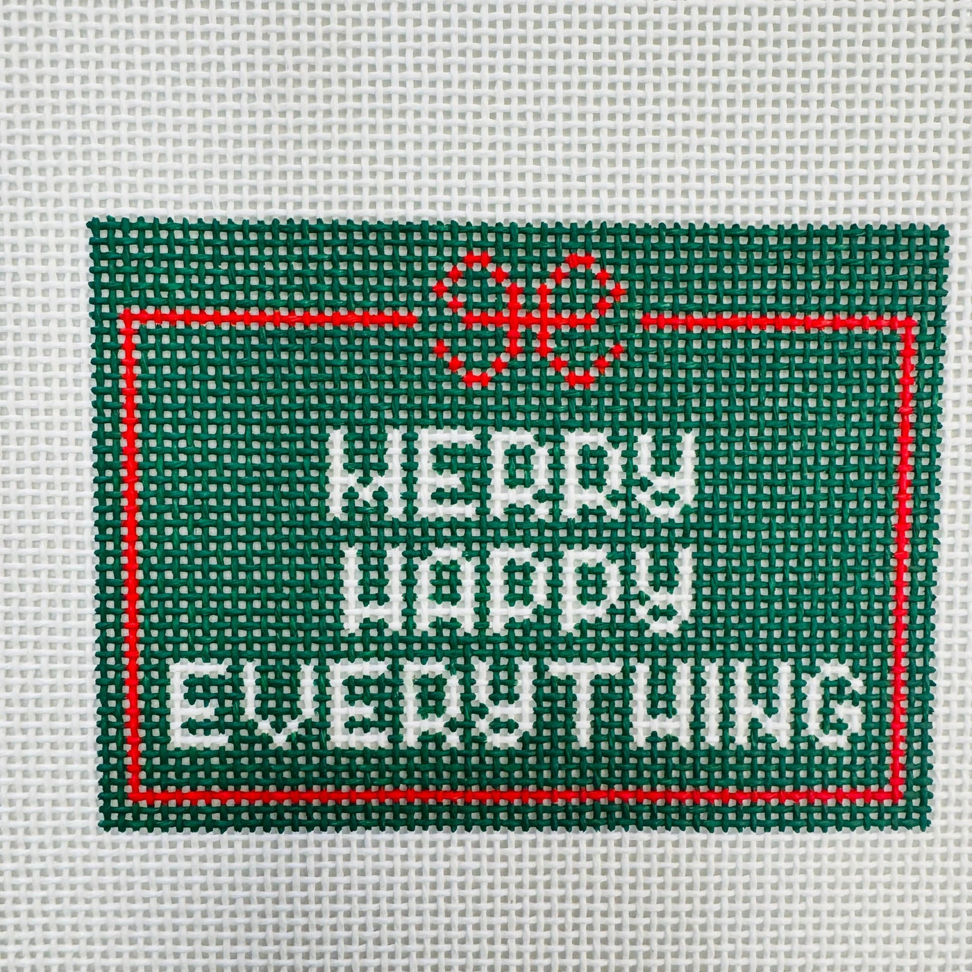 MERRY HAPPY EVERYTHING needlepoint canvas - Bargello Needlepoint