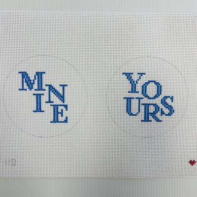 MINE + YOURS ROUNDS needlepoint canvas - Bargello Needlepoint