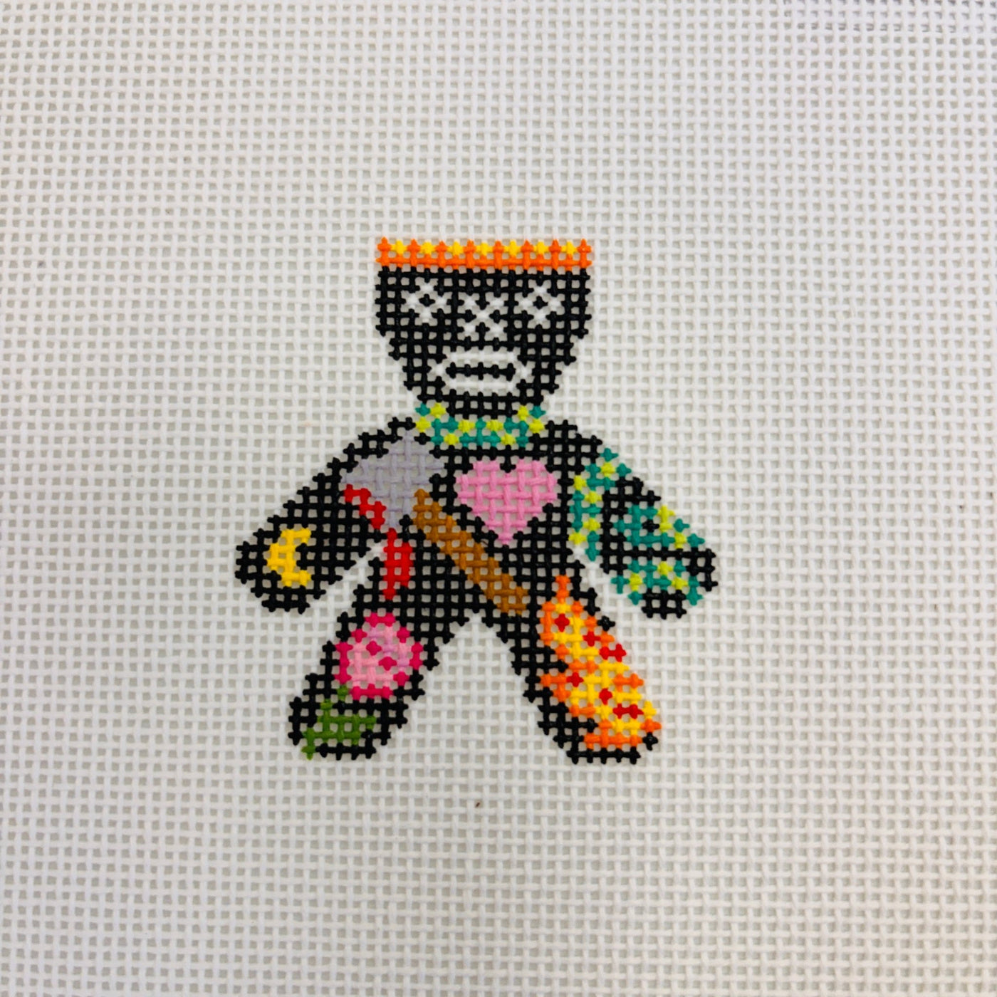 Mini Vooddoo Charm needlepoint canvas - Bargello Needlepoint