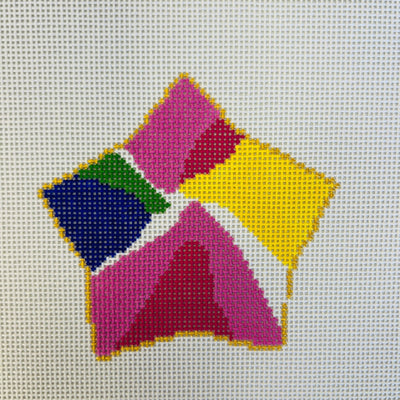 Modern Art Star Ornament needlepoint canvas - Bargello Needlepoint