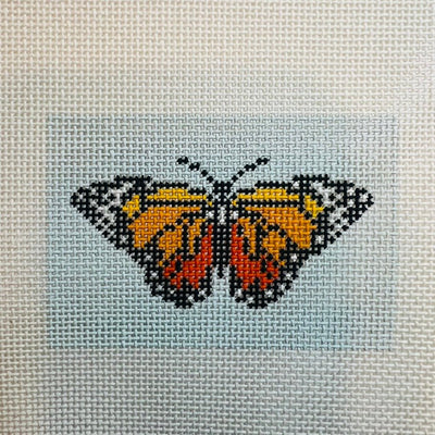 Monarch Luggage Tag needlepoint canvas - Bargello Needlepoint