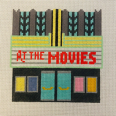 Movie Palace needlepoint canvas - Bargello Needlepoint