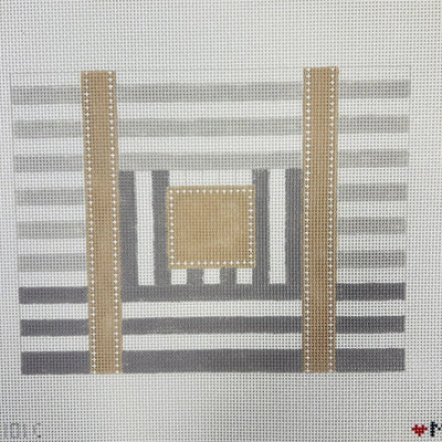 MULTI STRIPE TOTE (NEUTRALS) needlepoint canvas - Bargello Needlepoint