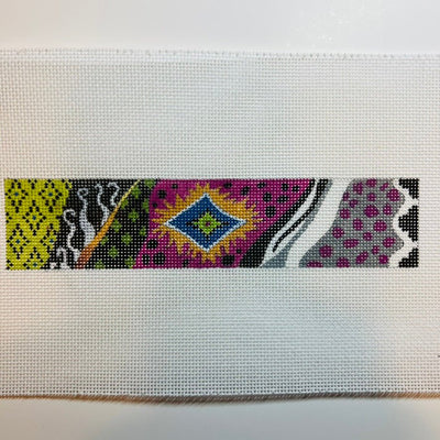 Multicolor Cuff/Bracelet Key Fob Bookmark needlepoint canvas - Bargello Needlepoint