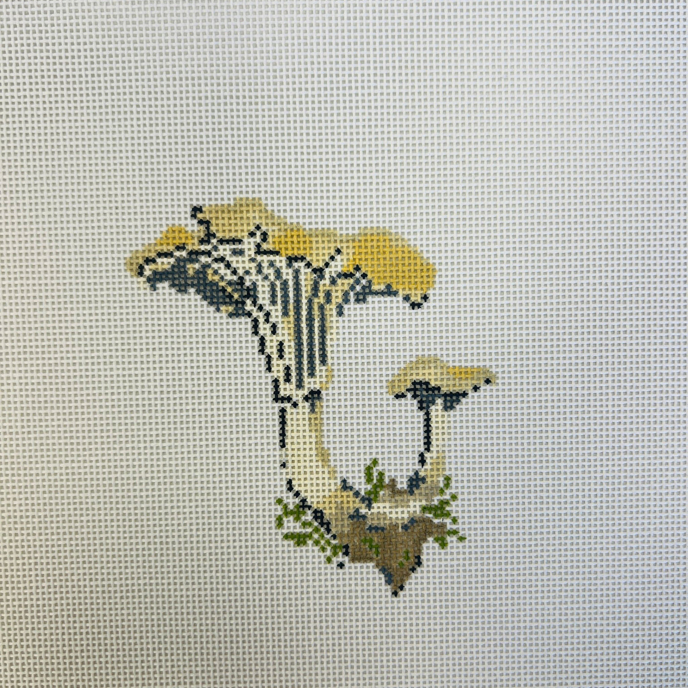 Mushroom Series - Chanterelle needlepoint canvas - Bargello Needlepoint