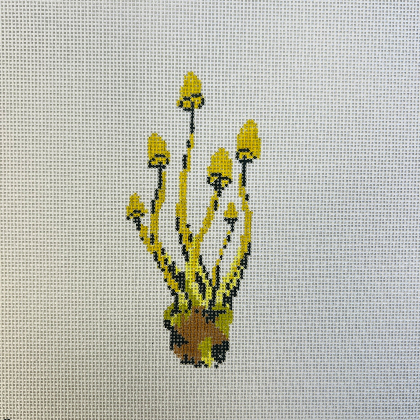 Mushroom Series - Honey needlepoint canvas - Bargello Needlepoint