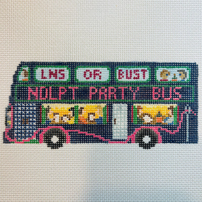 Needlepoint Party Bus needlepoint canvas - Bargello Needlepoint