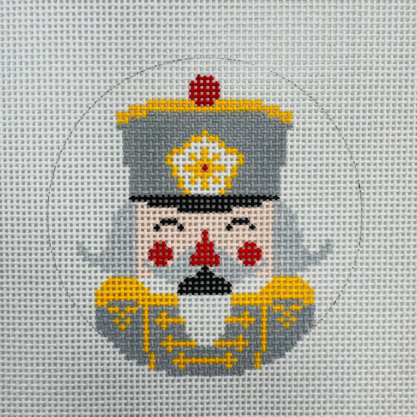 NUTCRACKER CONSTANTINE ROUND needlepoint canvas - Bargello Needlepoint