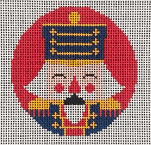 NUTCRACKER DARCY ROUND ORNAMENT needlepoint canvas - Bargello Needlepoint