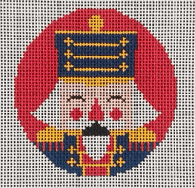 NUTCRACKER DARCY ROUND ORNAMENT needlepoint canvas - Bargello Needlepoint