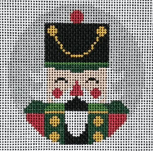 NUTCRACKER FERDINAND ROUND ORNAMENT needlepoint canvas - Bargello Needlepoint
