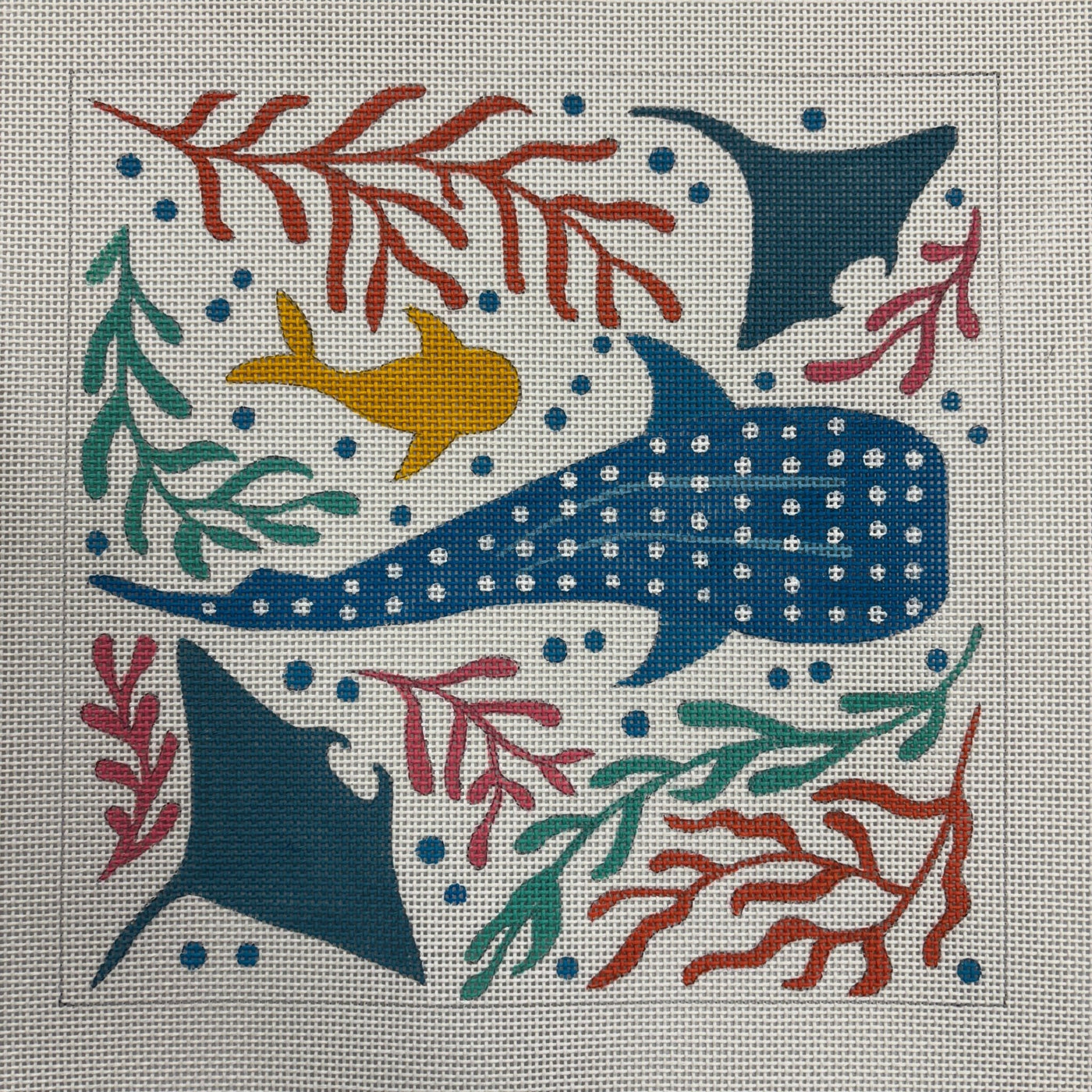 Ocean Creatures needlepoint canvas - Bargello Needlepoint