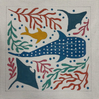 Ocean Creatures needlepoint canvas - Bargello Needlepoint