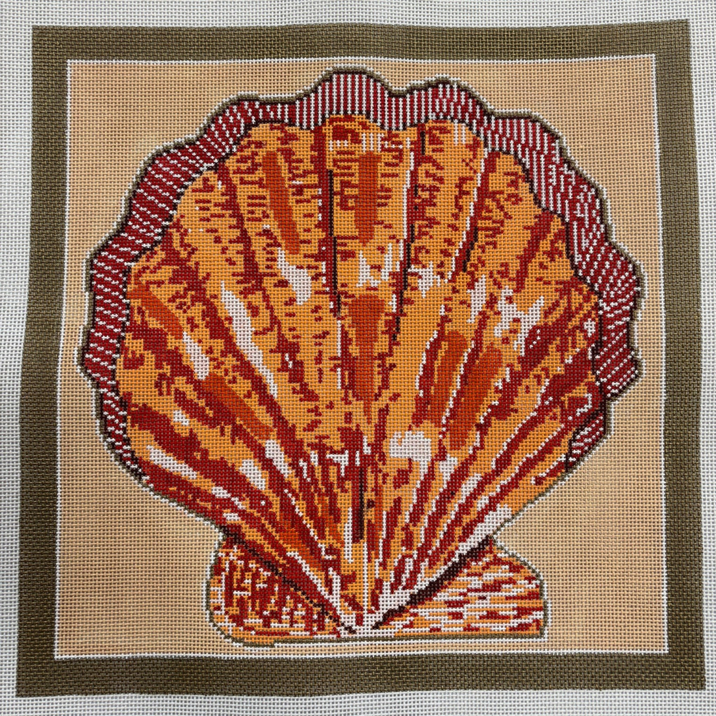 Oh Shell Yea needlepoint canvas - Bargello Needlepoint