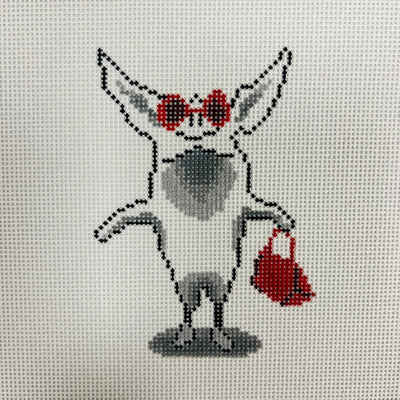 Oink but make it fashion Ornament needlepoint canvas - Bargello Needlepoint