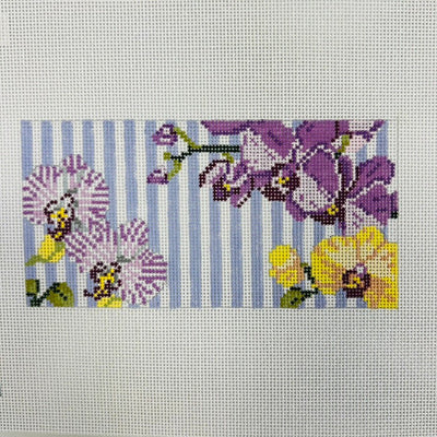 Orchid Insert 3x6 needlepoint canvas - Bargello Needlepoint
