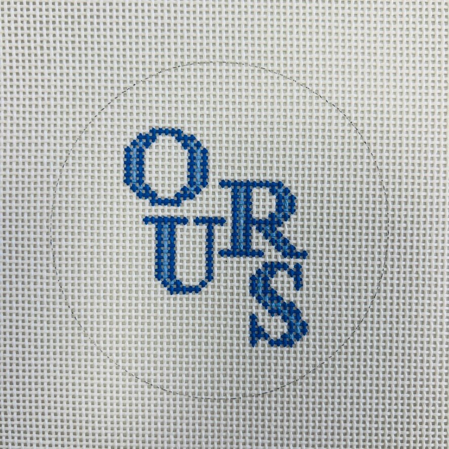 OURS ROUND needlepoint canvas - Bargello Needlepoint